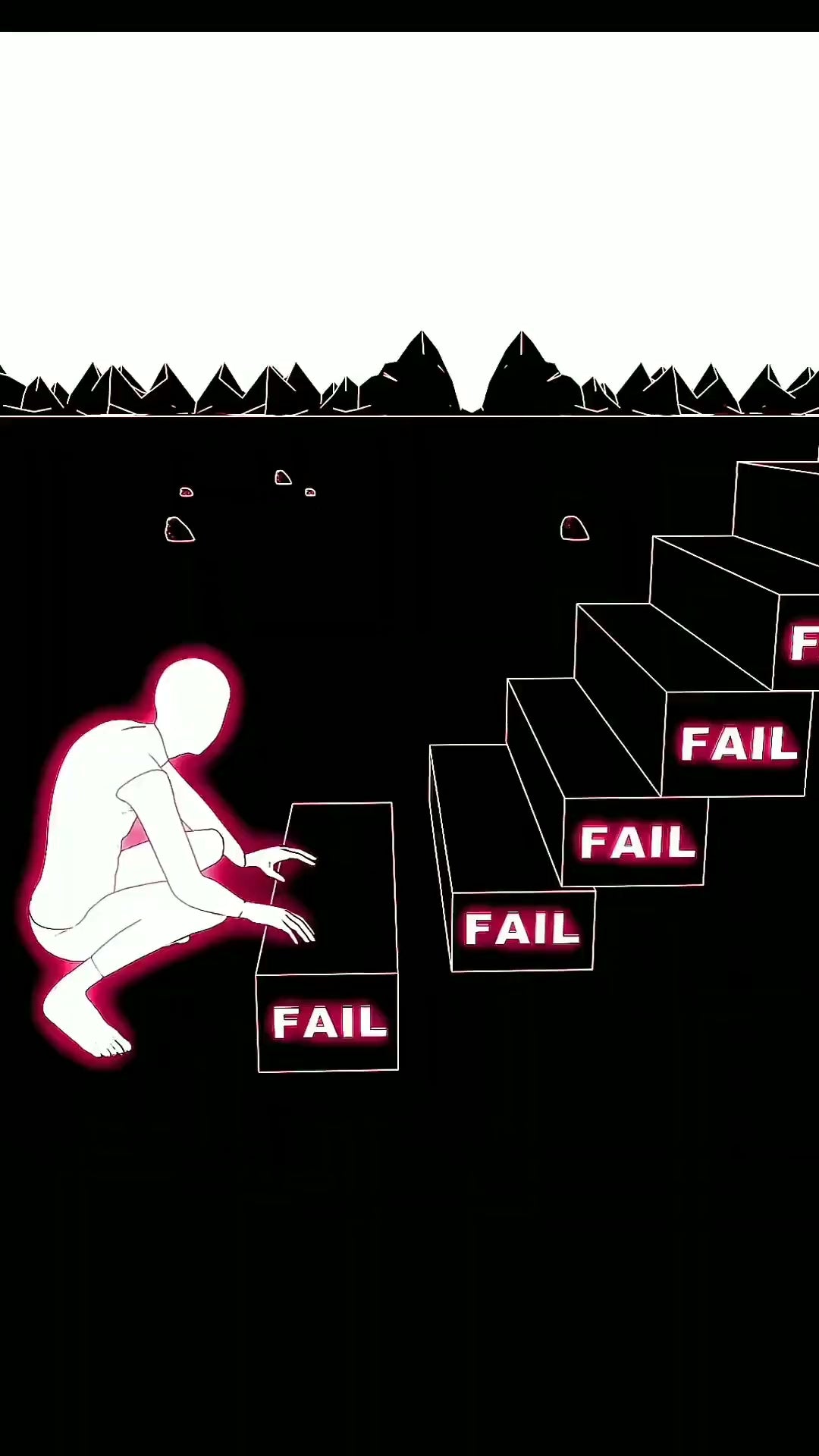 Motivation reel sample: failure stairs