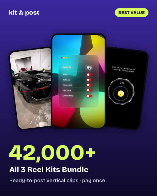 All 3 Reel Kits Bundle, 42,000+ clips