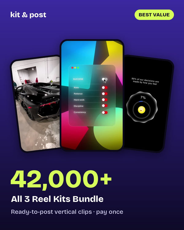 All 3 Reel Kits Bundle (42,000+ clips)
