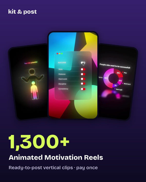 1,300+ Animated Motivation Reels